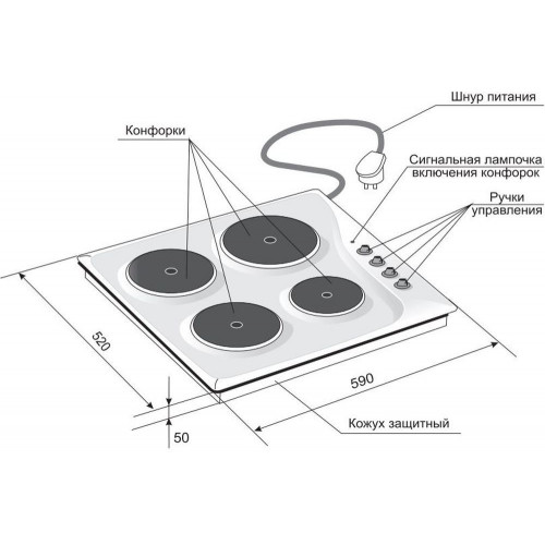 Варочная поверхность Gefest ЭС В СВН 3210 К55