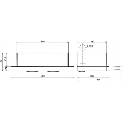 Вытяжка встраиваемая Elikor NT5311BX