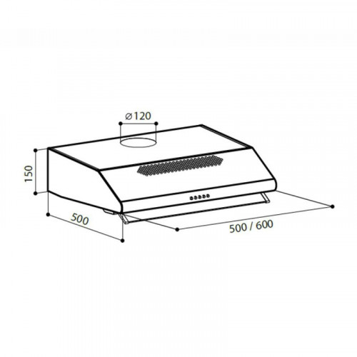 Вытяжка козырьковая Lex SIMPLE 600 IX