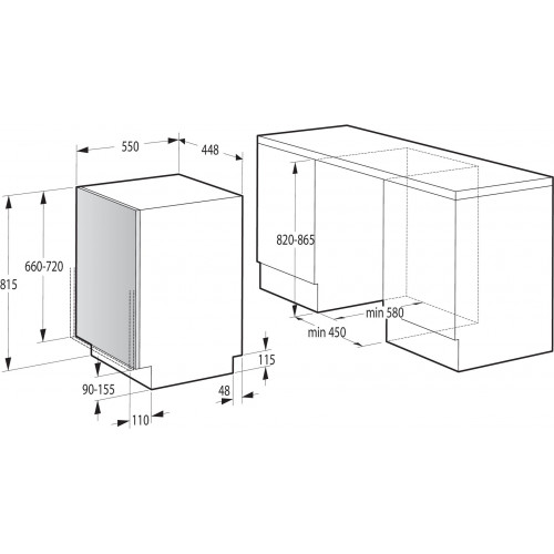 Посудомоечная машина встраив. Gorenje GV520E10