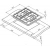 Газовая варочная поверхность Darina 1T1 BGM 341 11 W