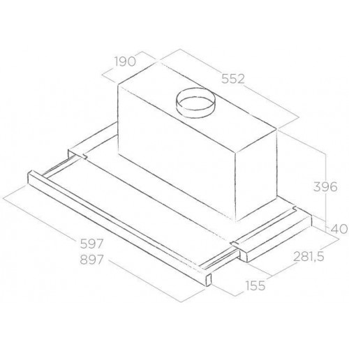 Вытяжка встраиваемая Elica Elite 35 GRIX/A/90