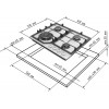 Газовая варочная поверхность Darina ER4 BGM 341 12 W