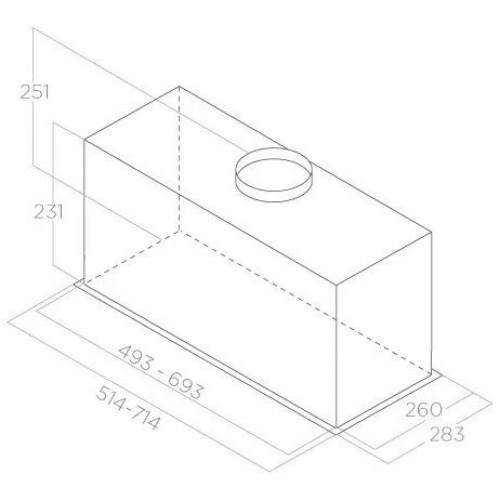 Вытяжка встраиваемая Elica FOLD BL MAT/A/72