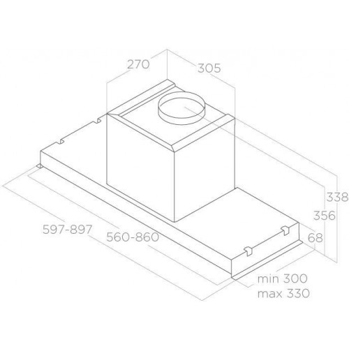 Вытяжка встраиваемая Elica GS Glass IX/A/60