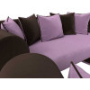 Набор Кипр-3 (диван, 2 кресла) Сиреневый\Коричневый