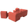 Набор Кипр-3 (диван, 2 кресла) Коралловый