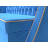 Кухонный угловой диван Лофт левый угол голубой\бежевый