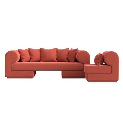 Набор Кипр-2 (диван, кресло) Коралловый