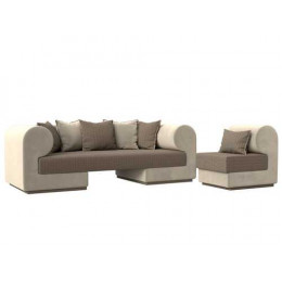 Набор Кипр-2 (диван, кресло) Корфу 03\бежевый