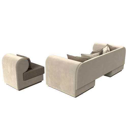 Набор Кипр-2 (диван, кресло) Корфу 03\бежевый