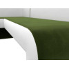 Кухонный угловой диван Кармен левый угол Зеленый\Белый
