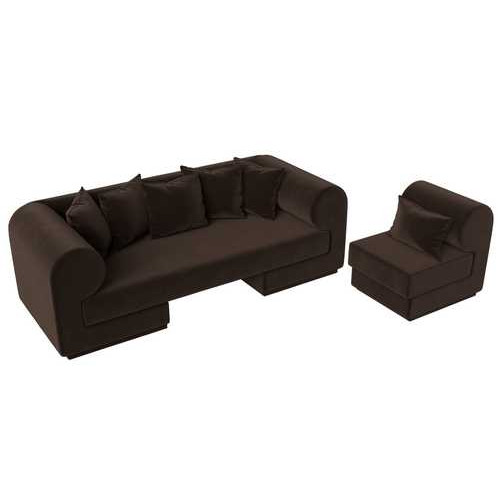Набор Кипр-2 (диван, кресло) Коричневый