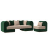 Набор Кипр-2 (диван, кресло) Бежевый\Зеленый