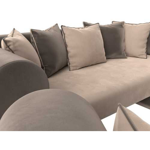 Набор Кипр-3 (диван, 2 кресла) Бежевый\Коричневый