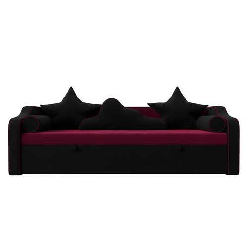 Детский диван-кровать Рико Бордовый\Черный