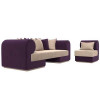 Набор Кипр-2 (диван, кресло) Бежевый\Фиолетовый