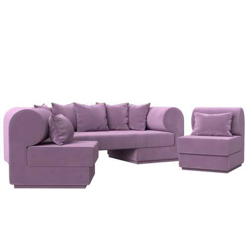 Набор Кипр-3 (диван, 2 кресла) Сиреневый