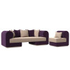 Набор Кипр-2 (диван, кресло) Бежевый\Фиолетовый