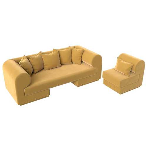 Набор Кипр-2 (диван, кресло) Желтый