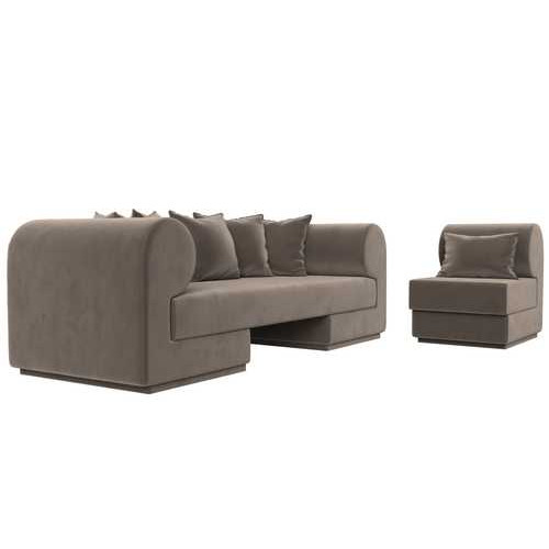 Набор Кипр-2 (диван, кресло) Коричневый