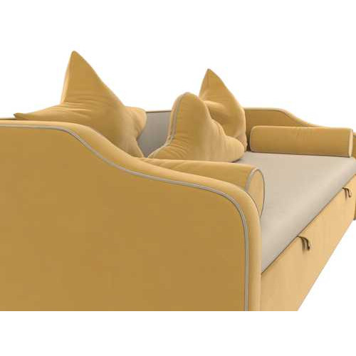 Детский диван-кровать Рико Бежевый\Желтый