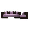 Набор Кипр-2 (диван, кресло) Сиреневый\Коричневый