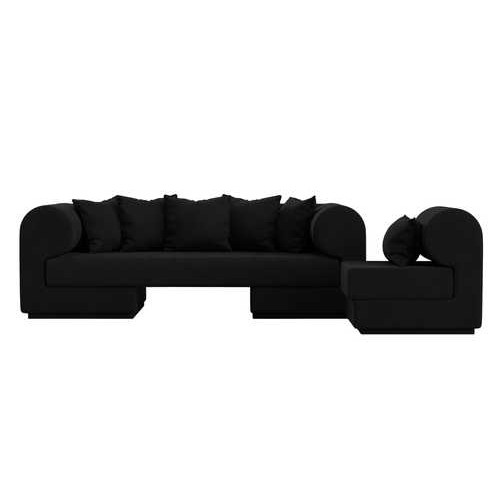 Набор Кипр-2 (диван, кресло) Черный