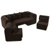 Набор Кипр-3 (диван, 2 кресла) Коричневый