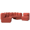 Набор Кипр-3 (диван, 2 кресла) Коралловый