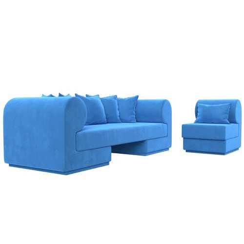 Набор Кипр-2 (диван, кресло) Голубой