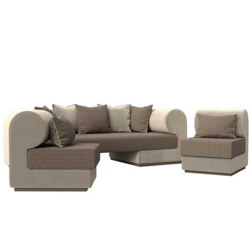 Набор Кипр-3 (диван, 2 кресла) Корфу 03\бежевый