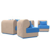 Набор Кипр-3 (диван, 2 кресла) голубой\бежевый