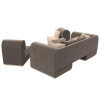 Набор Кипр-3 (диван, 2 кресла) Бежевый\Коричневый