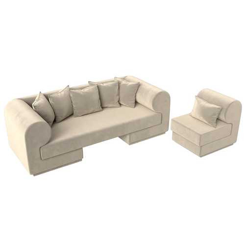 Набор Кипр-2 (диван, кресло) Бежевый