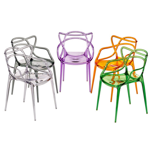 Комплект из 2-х стульев Masters прозрачный зелёный