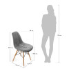 Стул Eames DSW leather серый