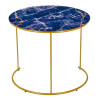 Набор кофейных столиков Tango темно-синий с ножками матовое золото