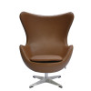Кресло EGG STYLE CHAIR коричневый, натуральная кожа