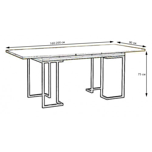 Стол раскладной обеденный Loft 160 Дуб натур