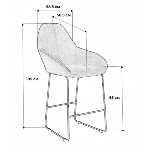 Стул полубар Kent Измр/Линк