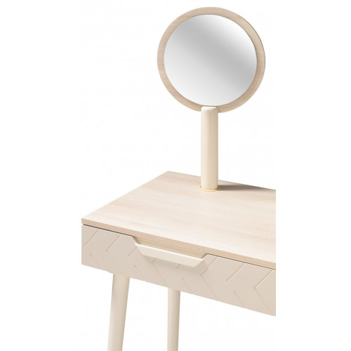 Зеркало для стола туалетного Сканди Жемчужно-белый