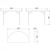 Стол садовый складной, белый, hdpe-пластик, круглый