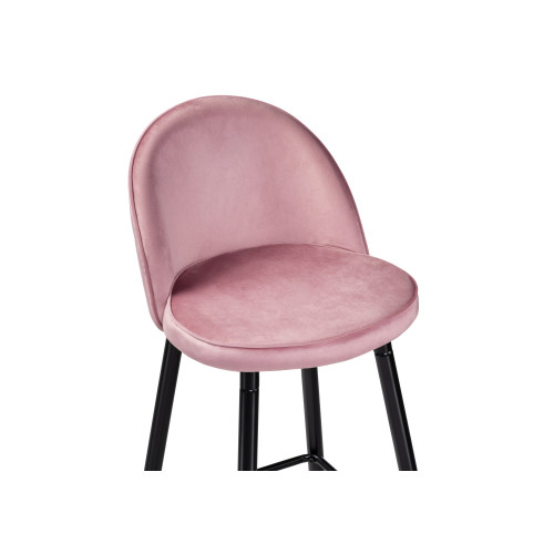Барный стул Dodo 1 pink with edging / black