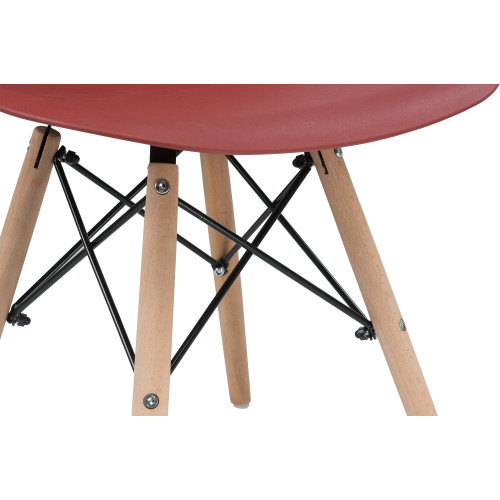 Пластиковый стул Eames PC-015 bordeaux