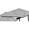 Стол деревянный Денвер Лофт 120(160)х75х75 25 мм бетон / черный матовый