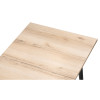 Стол деревянный Денвер Лофт 120(160)х75х75 25 мм дуб делано светлый / черный матовый