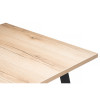 Стол деревянный Колон Лофт 120(160)х75х75 25 мм дуб делано светлый / матовый черный