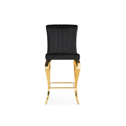 Барный стул Joan black / gold