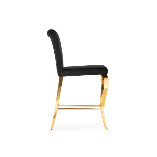 Барный стул Joan black / gold